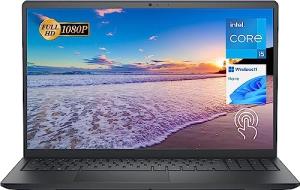 Dell Inspiron 15 3511 Laptop, 15.6" FHD Touchscreen, Intel Core i5-1035G1, 12GB RAM, 256GB PCIe NVMe M.2 SSD, SD Card Reader, Webcam, HDMI, WiFi, Windows 11 Home, Black