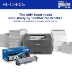 Brother HL-L2400D Compact Monochrome Laser Printer, USB Required (Cable not Included), Black & White Output | Includes Refresh Subscription Trial(1), (Renewed Premium)
