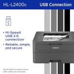 Brother HL-L2400D Compact Monochrome Laser Printer, USB Required (Cable not Included), Black & White Output | Includes Refresh Subscription Trial(1), (Renewed Premium)