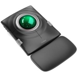 Nulea M512 Wireless Trackball Mouse, Ergonomic 55mm Trackball, Adjustable DPI for Precise Control, Left or Right Hand Compatible, Rechargeable, Multi-Device Bluetooth & 2.4GHz for PC, Laptop（Green）