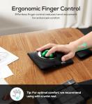 Nulea M512 Wireless Trackball Mouse, Ergonomic 55mm Trackball, Adjustable DPI for Precise Control, Left or Right Hand Compatible, Rechargeable, Multi-Device Bluetooth & 2.4GHz for PC, Laptop（Green）