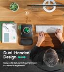 Nulea M512 Wireless Trackball Mouse, Ergonomic 55mm Trackball, Adjustable DPI for Precise Control, Left or Right Hand Compatible, Rechargeable, Multi-Device Bluetooth & 2.4GHz for PC, Laptop（Green）