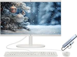 HP 21.5" FHD All-in-One Desktop Computer, 32GB RAM 1.2TB Storage (1TB SSD + 256GB Docking Station Set), Dual-Core Intel Celeron, Windows 11 Pro with Microsoft Office Lifetime Suite, Keyboard & Mouse