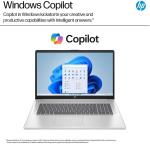 HP 17.3" FHD Display, Free Lifetime Microsoft Office 2024, Copilot AI Chat, 8GB RAM, 512GB SSD, AMD Ryzen 5 Processor, Webcam, Numeric Keypad, Long Battery Life, Windows 11 Pro,Silver