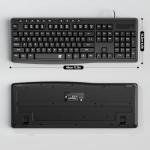 Redragon BK7366 Wired Keyboard,Multimedia USB Quiet Computer Keyboard,Silent Keyboard with Large Number Pad,Spill-Resistant,Anti-Wear Letters,Full Size for Laptop,Desktop