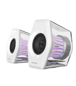 Edifier G2000 Pro Bluetooth Computer Speakers with 7.1 Virtual Surround Sound, RGB Lighting, USB & Aux Input - Ideal Gaming Desk Accessories for PC, PS5, Game Console (White)