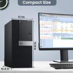 Dell Optiplex 7050 Tower Desktop Computer PC - Intel Core i7-7700 7th Gen - 16GB DDR4 RAM - 1TB SSD - New 24 Monitor - Wireless Keyboard & Mouse - WiFi - Window 11 Pro (Renewed)
