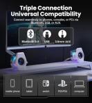 Edifier G2000 Pro Bluetooth Computer Speakers with 7.1 Virtual Surround Sound, RGB Lighting, USB & Aux Input - Ideal Gaming Desk Accessories for PC, PS5, Game Console (White)