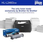 Brother HL-L2460DW Wireless Compact Monochrome Laser Printer with Duplex, Mobile Printing, Black & White Output | Includes Refresh Subscription Trial(1), (Renewed Premium - Refurbished)