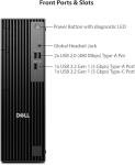 Dell Pro Slim QCS1250 Business Desktop Computer, Intel Core Ultra 5 235(Beats i7-12700), 32GB DDR5, 1TB PCIe SSD, Dual 4K Monitor Support, USB-C, HDMI, RJ-45, Wi-Fi, Wired KB & Mouse, Windows 11