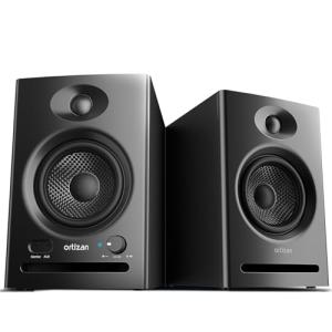 Ortizan C7 Dual-Mode 2.0 Studio Monitors, Active Monitor Speakers for Near Field Music Production, Bluetooth 5.3 Wireless Computer PC Monitor Gaming Bookshelf Speakers(Pair, Black)