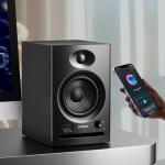 Ortizan C7 Dual-Mode 2.0 Studio Monitors, Active Monitor Speakers for Near Field Music Production, Bluetooth 5.3 Wireless Computer PC Monitor Gaming Bookshelf Speakers(Pair, Black)