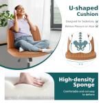 OLIXIS Criss Cross Chair with Wheels Wide Cross Legged Office Desk Vanity Chair Comfy Fabric Armless Adjustable Swivel for Home Computer Task PU Brown