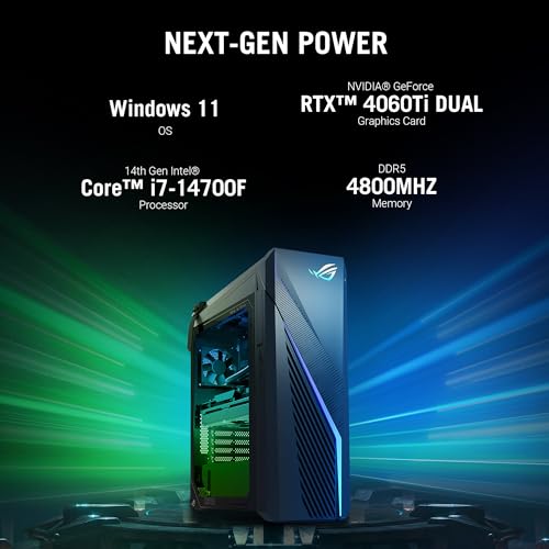 ASUS ROG G16CH Gaming Desktop PC - i7, RTX 4060Ti