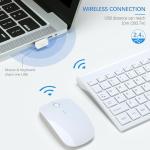 TopMate Wireless Keyboard and Mouse Combo - White
