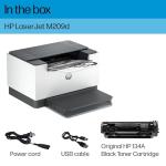 HP LaserJet M209d Laser Printer, Black and White, Automatic Duplex, USB Connection Only (Cable Included), Best for Home Office (8J9L0F)