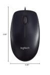 Logitech Wired Mouse M90 Black USB
