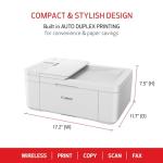 Canon PIXMA TR4720 All-in-One Wireless Printer Home use, with Auto Document Feeder, Mobile Printing and Built-in Fax, White