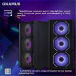OKAMUS Gaming PC Computer Desktop, i7 CPU up to 3.5 GHz, GTX 1660S 6GB Graphics, 1TB NVMe SSD, 32GB DDR4 ECC RAM, RGB Fan x4, 550W PSU (i7+GTX 1660S+1T+32G)