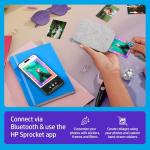 HP Sprocket Portable 2x3 Instant Photo Printer (Luna Pearl) Print Pictures on Zink Sticky-Backed Paper from Your iOS & Android Device.