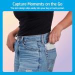 HP Sprocket Portable 2x3 Instant Photo Printer (Luna Pearl) Print Pictures on Zink Sticky-Backed Paper from Your iOS & Android Device.