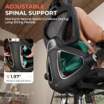 CAPOT Ergonomic Mesh Office Chair, Adjustable Lumbar High Back Desk Chair 400lbs, 4D Flip-up Arms, 3-Level Tilt Backrest, 3D Headrest, PU Wheels, Swivel Rolling Computer Seating for Long Desk Work