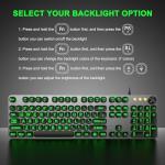 QUASIO Large Print Backlit Keyboard with 7-Color Backlit, Wired USB Lighted Computer Keyboards Oversize Letters Keys Easy to See, Illuminated Keyboard for PC, Laptop,Windows Desktop
