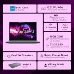 Lenovo 15.3" FHD+ Laptop Computer, Intel 8-Core i5-13420H, 16GB DDR4 RAM, 512GB PCIe SSD, WiFi 6, Bluetooth 5.2, HDMI, Type-C, Copilot Key, Windows 11 Home, Slate