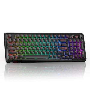 wegear PIXIU 98 8KHz Esports Gaming Mechanical Keyboard, 8000Hz Polling, Cherry MX2A Red Switches, Tri-Mode Bluetooth/2.4G/USB-C Wired, Hot-Swap Gasket Custom Keyboard with Knob,