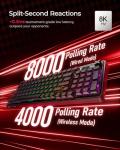 wegear PIXIU 98 8KHz Esports Gaming Mechanical Keyboard, 8000Hz Polling, Cherry MX2A Red Switches, Tri-Mode Bluetooth/2.4G/USB-C Wired, Hot-Swap Gasket Custom Keyboard with Knob,