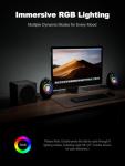 Bluedee Computer Speakers with Subwoofer, 2.1 PC Speakers with Deep Bass and 80W Peak Power, Adapter Powered, Bluetooth 5.4 & USB/USB-C/AUX-in, RGB Desktop Speakers for Computer, Laptop, Monitor