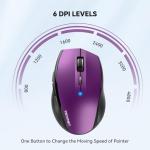TECKNET Wireless Bluetooth Mouse with Adjustable DPI