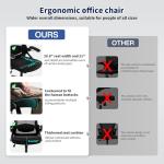 Nexthro Ergonomic Office Chair, Desk Chair with Adjustable Lumbar Support, Breathable Mesh Comfy Computer Chairs with Flip-up Armrests Executive Task Chair for Adults Home Office(Black)