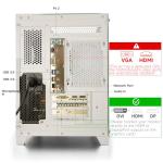 WIWB Prebuilt Gaming PC Desktop | Ryzen 5 6Cores 3.6G Up to 4.1G | RX 560 4G Graphics Card | 16G DDR4 RAM | 512G SSD | Wi-Fi 6 | Tower Computer White