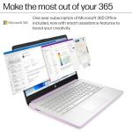 HP 14" Ultra-Light Laptop for Student & Home (Narrow-Bezel Display, Intel Pentium N5030, 16GB RAM, 512GB SSD, 1-Year Office 365) 11-Hr Long Battery Life, Webcam, Wi-Fi, IST Card, Win 11 Home, Silver
