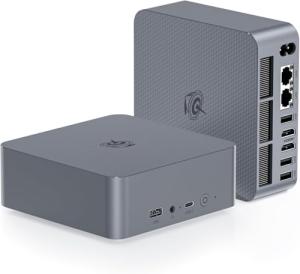 Beelink EQR7 Mini PC with AMD Ryzen 7 7735HS (8C/16T, 4.75GHz), 24GB LPDDR5 500G PCle4.0 NVMe M.2 SSD, WiFi 6, Dual 1000M RJ45, Bluetooth 5.2, AMD Radeont 680M, Dual Display Output, W-11 Mini PC