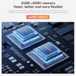 Beelink EQR6 Mini PC, AMD Ryzen 5 6600U(up to 4.5GHz, 6C/12T), Mini Computer 24GB LPDDR5 RAM 500G NVME SSD, Micro PC 4K@60Hz Dual HDMI Display/WiFi6/BT5.2/Office/Home/HTPC/Built-in PSU