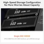 Beelink EQR6 Mini PC, AMD Ryzen 5 6600U(up to 4.5GHz, 6C/12T), Mini Computer 24GB LPDDR5 RAM 500G NVME SSD, Micro PC 4K@60Hz Dual HDMI Display/WiFi6/BT5.2/Office/Home/HTPC/Built-in PSU