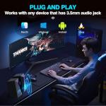 AYJBKL Computer Speakers for Desktop PC, USB-Powered Gaming Speakers for Laptop – Multi Colorful LED Backlight Modes, Stereo Sound for Gamers Music Movies, Indoor & Outdoor Use, 3.5mm AUX Cable