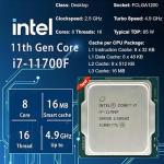 HP Desktop Computers Tower PC, Intel 8-Core i7-11700F, 32GB DDR4 RAM, 1TB PCIe SSD, GeForce GT 610 2GB, WiFi 6 & Bluetooth, HDMI, RJ-45, Keyboard & Mouse, Windows 11 Home, Jet Black