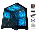 YAWYORE Gaming PC Desktop Computer AMD Ryzen 5 5600GT,16GB DDR4 3200MHz,1TB M.2 NVMe PCle4.0 Gen4,550W 80PLUS PSU,WiFi,Game Design Office Console,Sea View Room, Towers Prebuilt PC (Black)