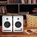 Ortizan C7 Dual-Mode 2.0 Studio Monitors, Active Monitor Speakers for Near Field Music Production, Bluetooth 5.3 Wireless Computer PC Monitor Gaming Bookshelf Speakers(Pair, White)