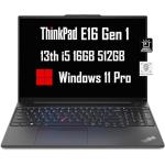 Lenovo ThinkPad E16 Business Laptop (16" FHD+ Anti-Glare, Intel Core i5-1335U (> i7-1255U), 16GB RAM, 512GB SSD), Fingerprint, Backlit, 1080p Webcam, Thunderbolt 4, Ethernet, Win 11 Pro w/ AI Copilot