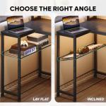 Bestier L-Shaped LED Gaming Desk with Storage