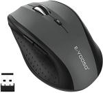 E-YOOSO Wireless Mouse for Laptop, Portable Optical Computer Mouse, 6 Buttons, Cordless 2.4GHz with USB Receiver, 5-Level 4800 DPI, 18 Months Battery Life for PC Chromebook Windows Mac