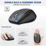 E-YOOSO Wireless Mouse for Laptop, Portable Optical Computer Mouse, 6 Buttons, Cordless 2.4GHz with USB Receiver, 5-Level 4800 DPI, 18 Months Battery Life for PC Chromebook Windows Mac