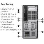 Dell ECT1250 Tower Desktop Computer for Ultimate Home & Office Multitasking, 14th Gen Intel 4-Core CPU, 64GB DDR5 RAM, 2TB PCIe SSD, 4K Dual Monitor Support, WiFi 6, Bluetooth, Windows 11 Pro