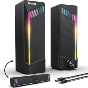 OFFSIR RGB Wired SoundBar Speakers for PC