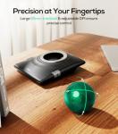 Nulea M512 Wireless Trackball Mouse, Ergonomic 55mm Trackball, Adjustable DPI for Precise Control, Left or Right Hand Compatible, Rechargeable, Multi-Device Bluetooth & 2.4GHz for PC, Laptop（Green）