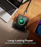 Nulea M512 Wireless Trackball Mouse, Ergonomic 55mm Trackball, Adjustable DPI for Precise Control, Left or Right Hand Compatible, Rechargeable, Multi-Device Bluetooth & 2.4GHz for PC, Laptop（Green）